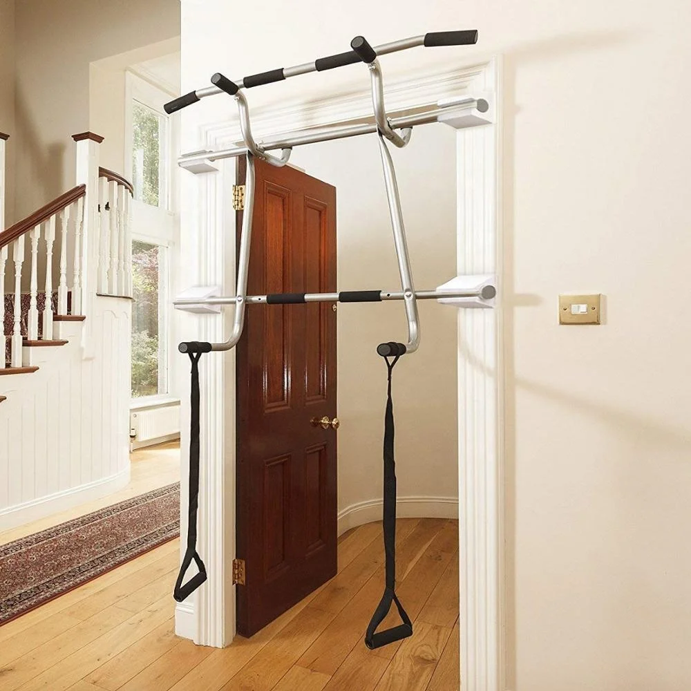 
Wellshow Sport 3 In 1 Doorway Pull Up Bar Door Doorway Chin Up Bar With Dip Bar Dip Stands Sling Trainer OEM 