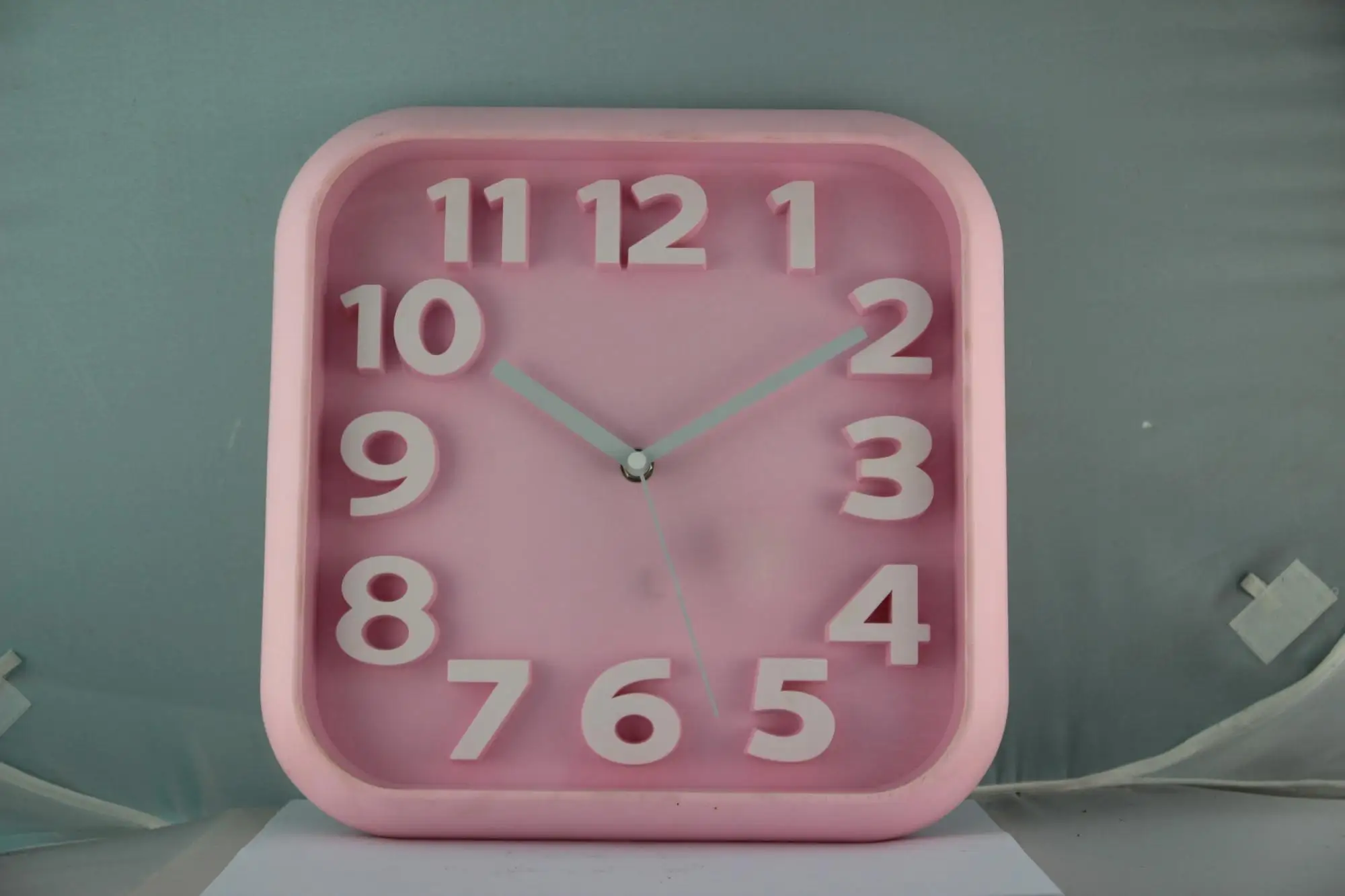 Square Simple Wall Clock With Paper Clock Face Buy Plastic Wall Clock,Square Wall Clock