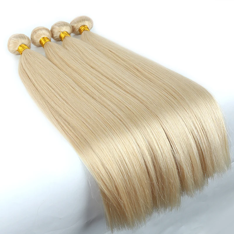 

100% cuticle aligned raw cuticle aligned unprocessed Brazilian blonde Bundles weft Extension Human hair