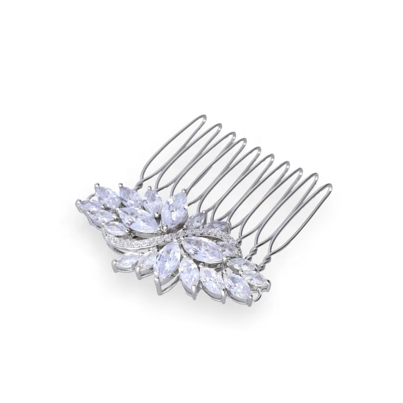 

Latest Bulk Rose Gold Clear Cubic Zircon Bridal Hair Combs Hair Accessories