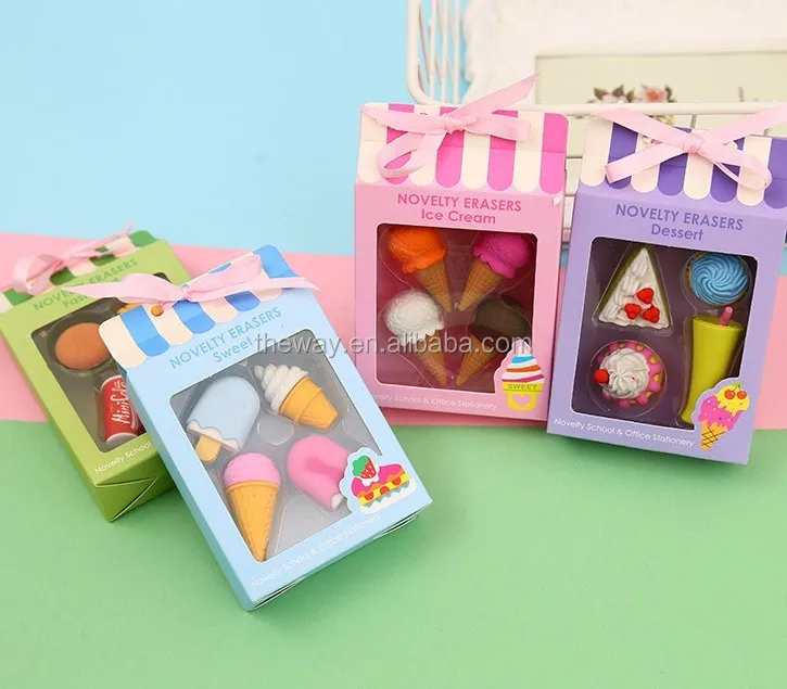 Ice Cream Eraser Novelty Erasers 4 Counts In A Box Buy Food Eraser
