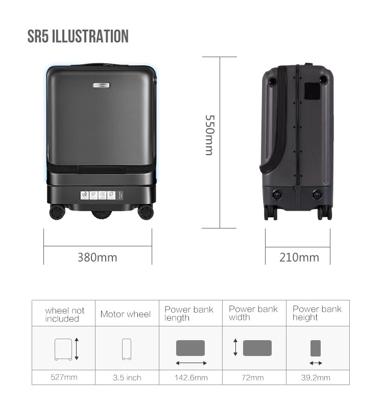 Airwheel Sr5 Autofollowing Luggage With Remote Control Buy Luggage,Autofollowing Luggage