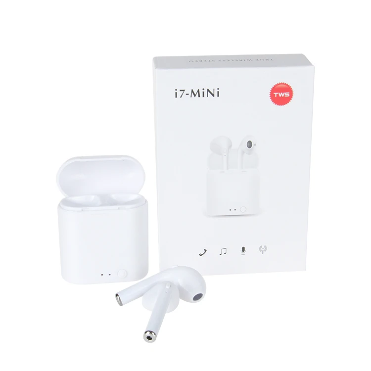 

I7Mini Blue tooth Double Ear Earbuds Earphone Wireless Headset Wireless Earphone Earbuds, White