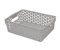 

light gray small pp plastic storage basket