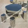 2016 hot saleNatural River stone garden table set,China nature stone table and chairs,nature stone