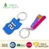 Wholesale alibaba personalized pvc rubber sport hockey team t shirt keychains with metal ring