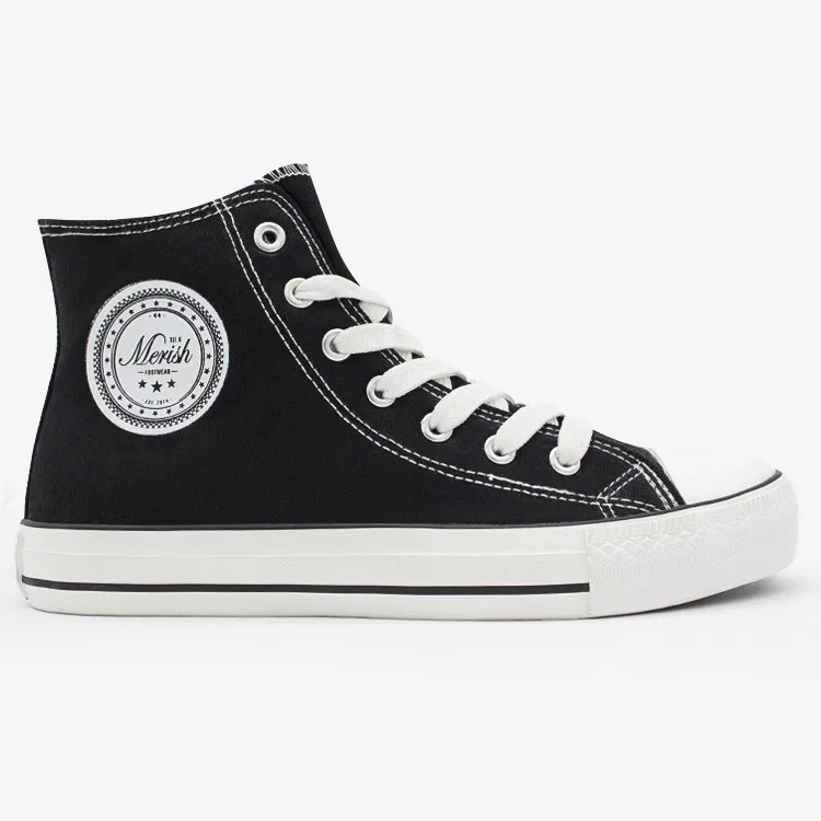 black canvas shoes high top