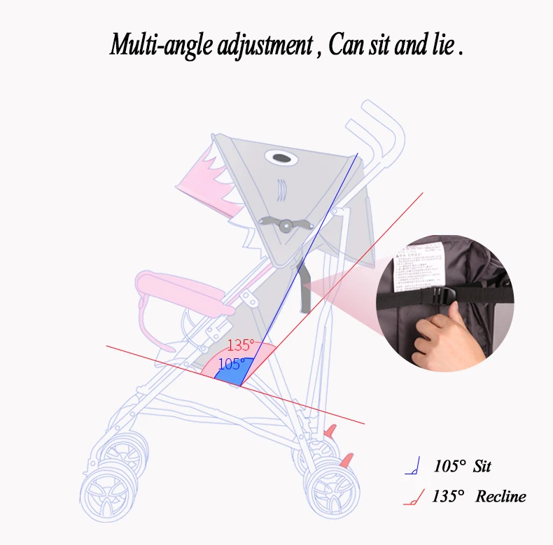 Baby Buggy Stroller Foldable with Cute Design