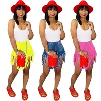 

XXXL Fashion Tassel Hot Pants Denim Women Short Jeans