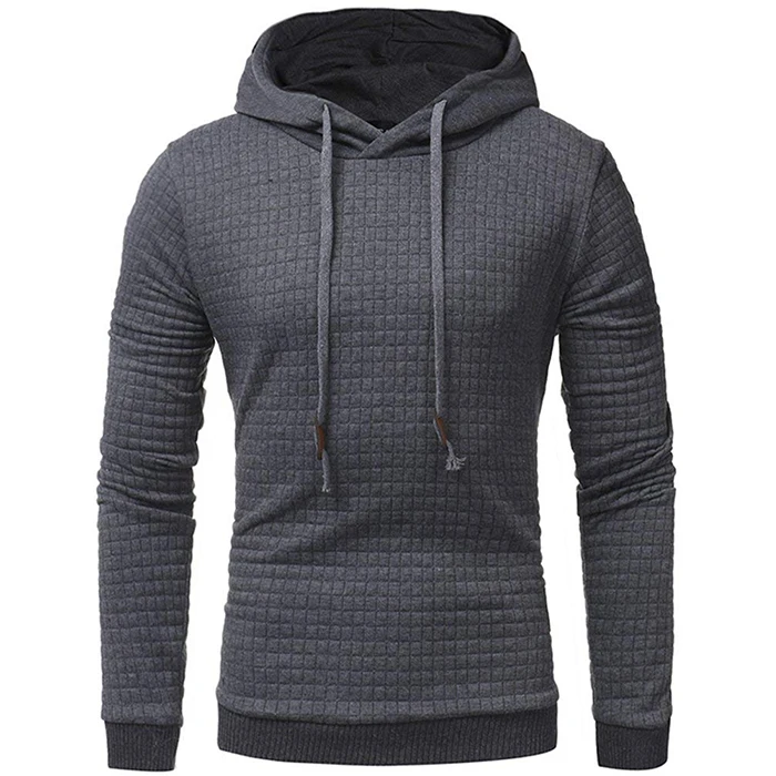 Hot Sale Square Pattern Solid Color Hoodies 100% Cotton Blank Pullover ...