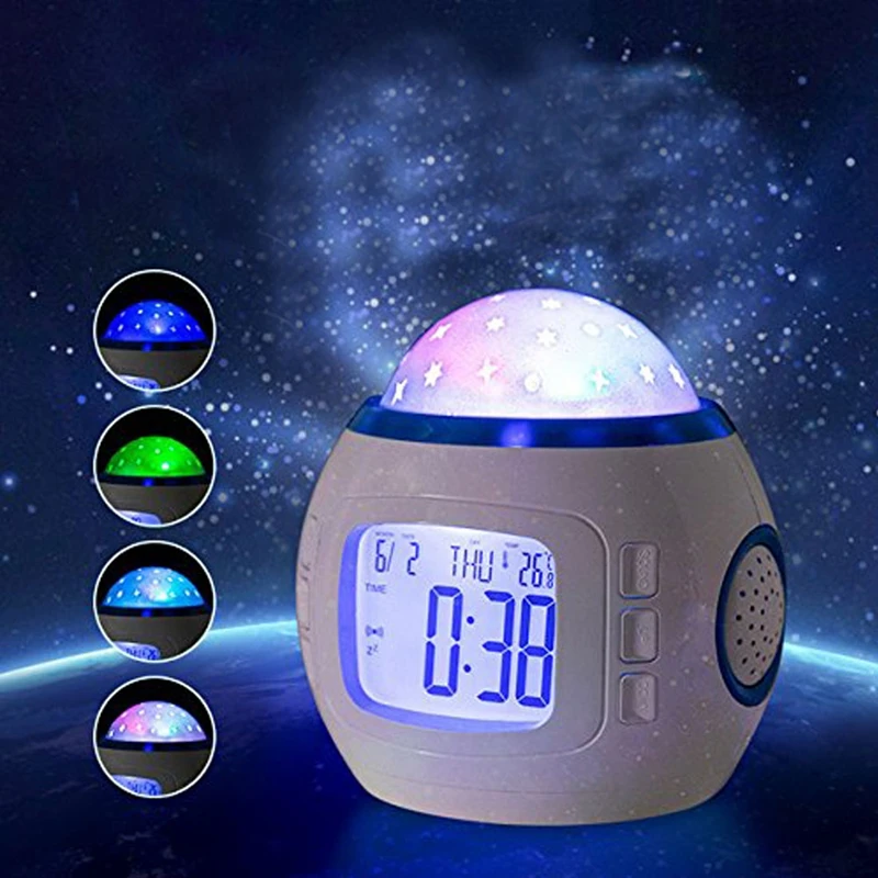 Children Room Sky Star Night Light Projector Lamp Bedroom Ceiling Projection Clock With Projector Buy Ceiling Projection Clock Clock With