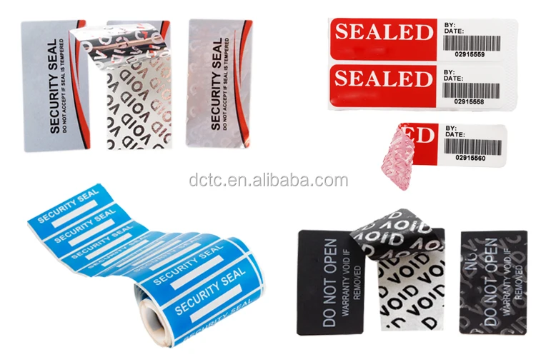 100 SOJ Hologram Tamper Evident Security Warranty Labels Stickers Seals 