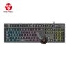 KX-302 USB Standard 104 Keys Fly Mouse Multi-Media LED Laser RGB Wired Optical Keyboard