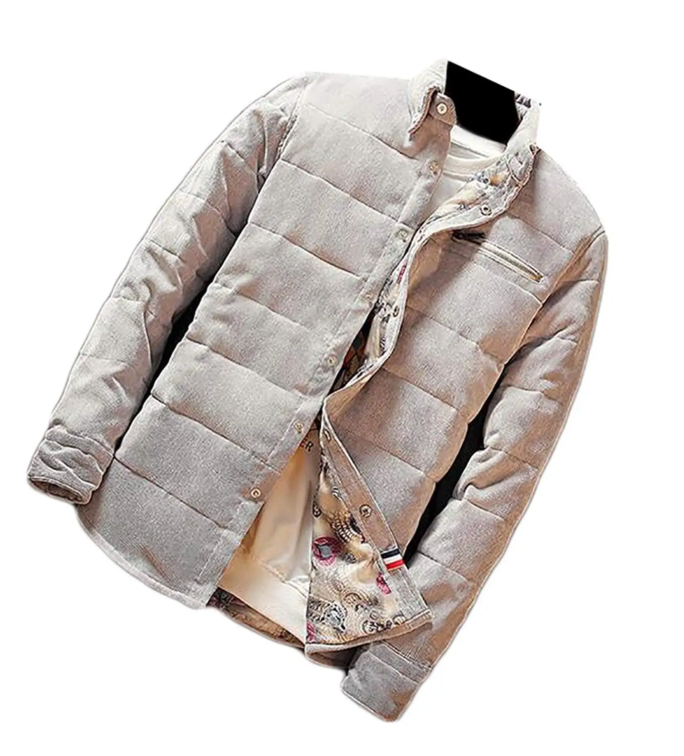 YUNY Mens Padded Puffer Quilted Coat Skinny Loose Thicken Warm Jacket Black S