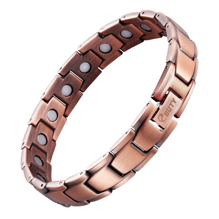 

High Negative Ions Powerful Magnetic Copper Bracelet for Arthritis, Bronze