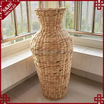 Handcraft Home Decor Water Hyacinth Woven Tall Floor Vase Flower Buy Vase Flower Floor Vase Tall Vase Product On Alibaba Com