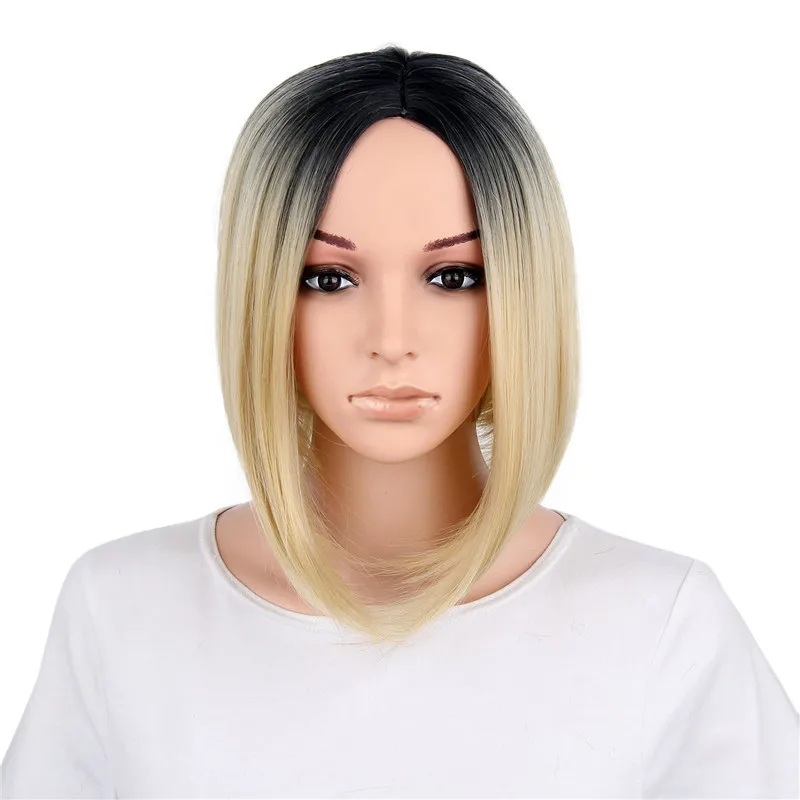 

Aesphy Hair High Quality Natural Black Synthetic Short Bob Wigs For Black Women, N/a