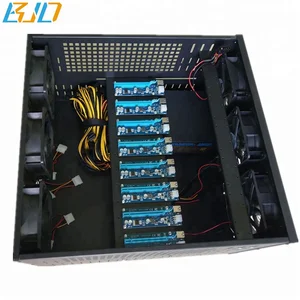 8 GPU 6U Mining Server Frame Rig Case 6 Fans