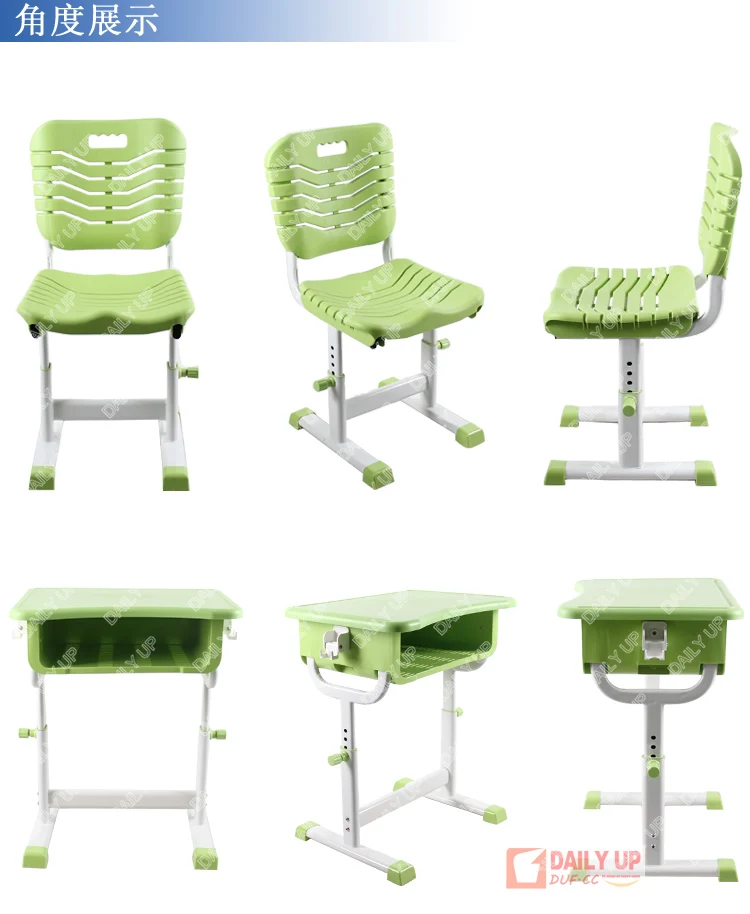 Plastic School Desk And Chair Height Adjustable Student Children Desk And Chair Furniture School Plastic Table And Chair