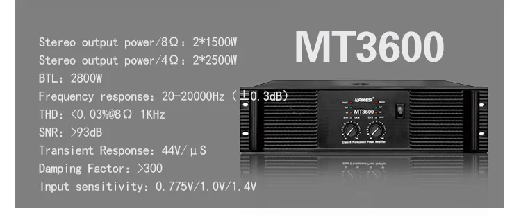 AMPLIFICADOR DE POTENCIA EST&Eacute;REO profesional LAIKESI AUDIO para sistema de sonido amplificador potente