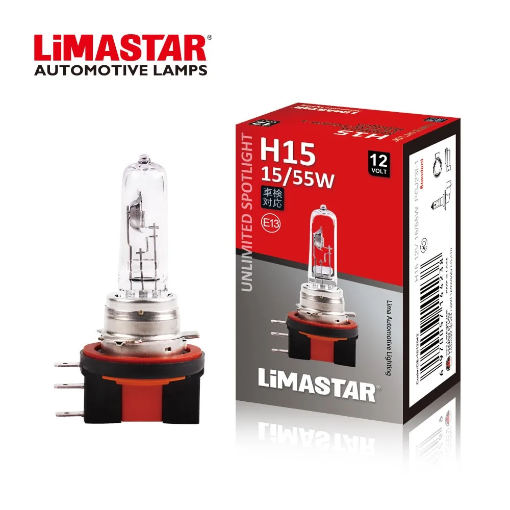 Pack of 2 Halogen Bulbs Lima Star Socket P43T H4 4200 K Vision Plus 12 V 100/80 W 