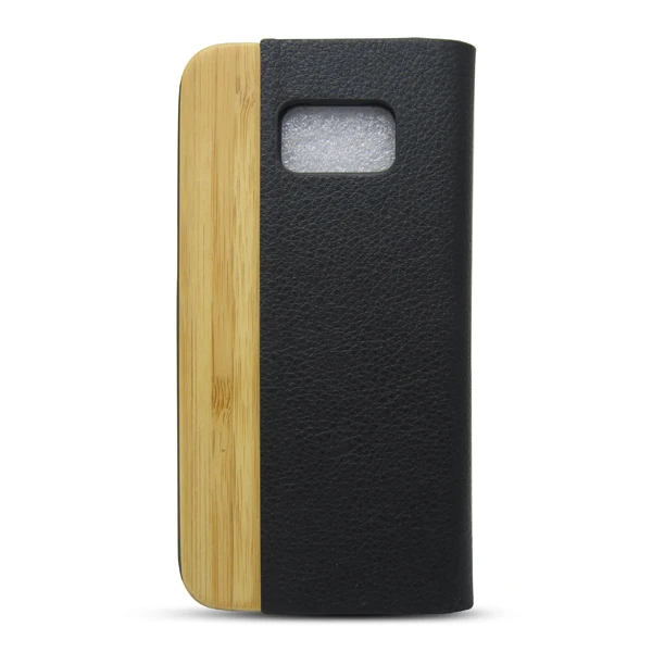 

Wholesale pu leather wood phone case for Samsung S7, Wood color