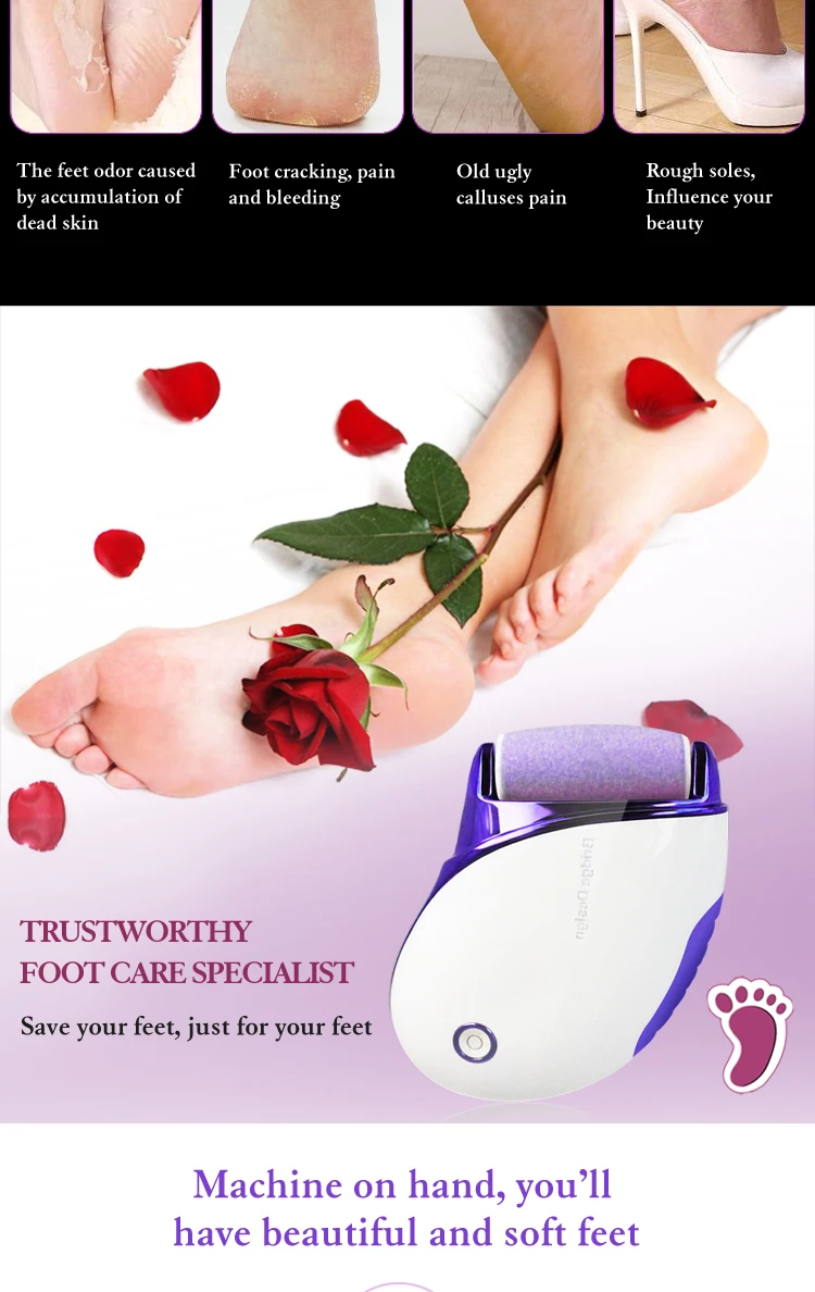 Electric Foot Care Callus Eliminator Foot Callus Remover For Cracked