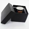 Soft Wide Brown Leather Band Mineral Glass 3 Small Sub Dials Inside Fashion Gift For Man Watch Set