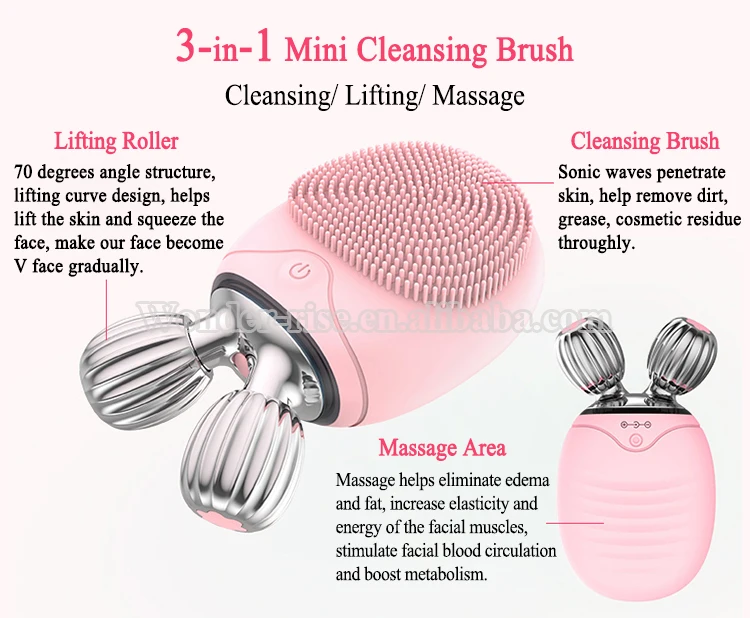 Facial Skin Care Soft Silicone Best Cleansing Brush For Sensitive Skin