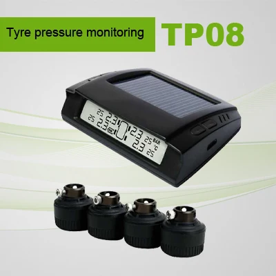 power saving of display car dvd tpms sensor tire valve with external 4 wheels sensor