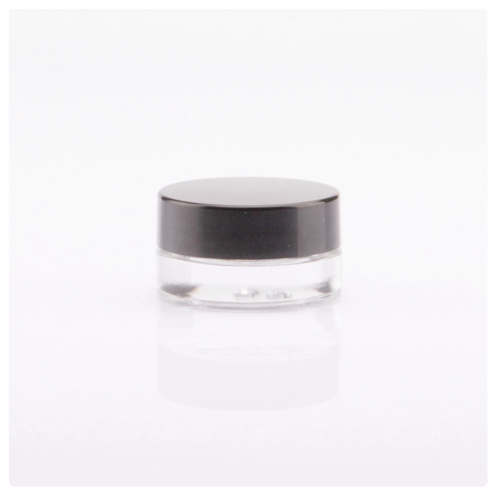 5 Gram Clear Glass Jar With Black Lid For Concealer,Eyebrow,Eyeshadow ...