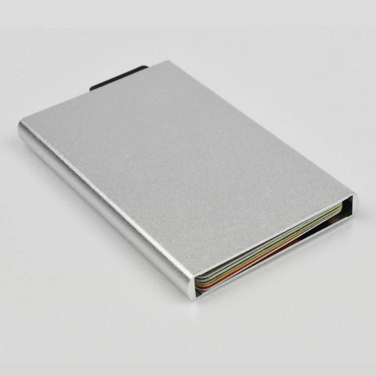 
wholesale custom 2020 new arrival men metal wallet pop up RFID Blocking cheap aluminium credit card holder 