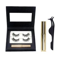 

Amazon hot sale New style 2 pairs magnetic eyelash with magnetic eyeliner