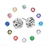 2019 Fashion Wedding Party Jewelry Girls Ear Ring 925 Sterling Silver CZ Cubic Zirconia Stud Earrings for Women