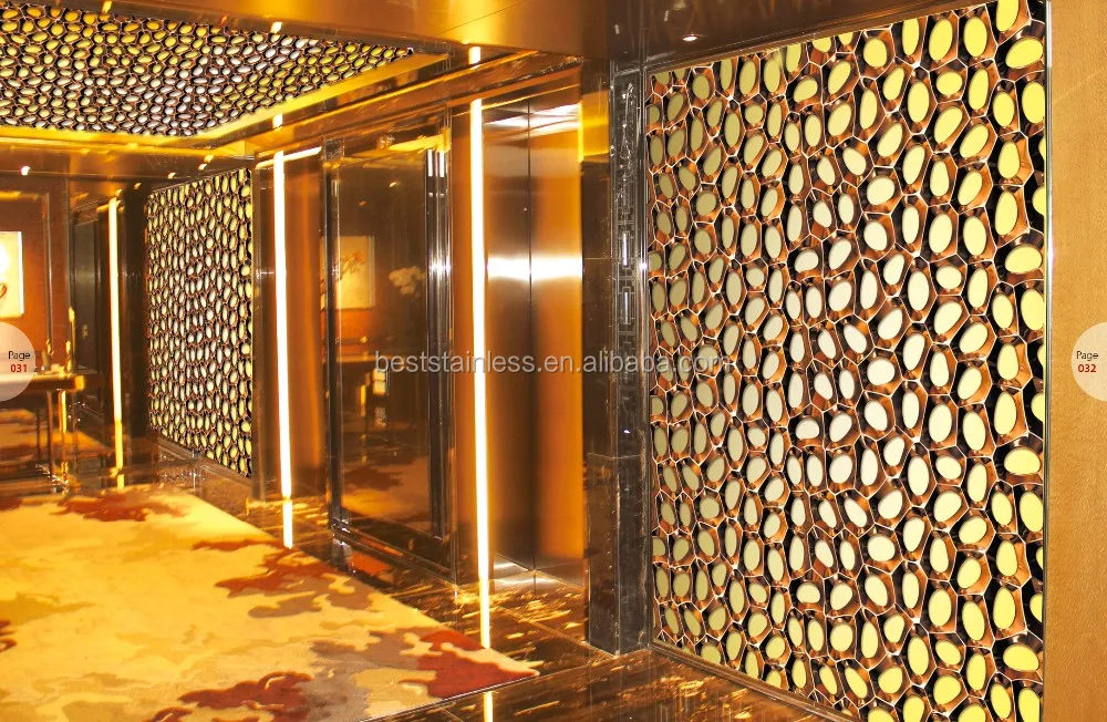 Decorative 4x8 Laser Cut Room Divider Folding /room Or Salon Stainless