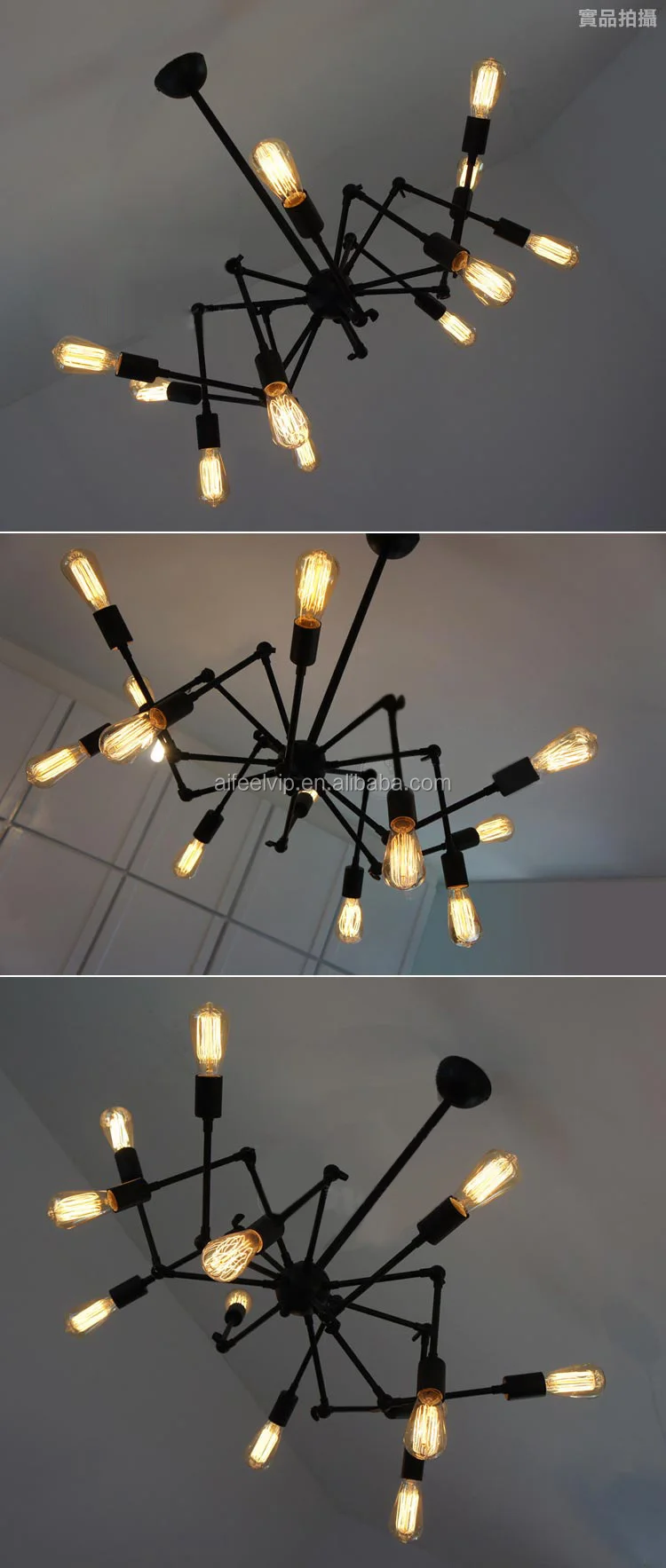 Creativity modern art deco adjustable contemporary sputnik chandelier lighting ceiling lamp