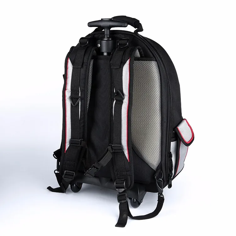 Custom Made Heavy Duty Two Modes Laptop Trolley Backpack Wheels Rolling