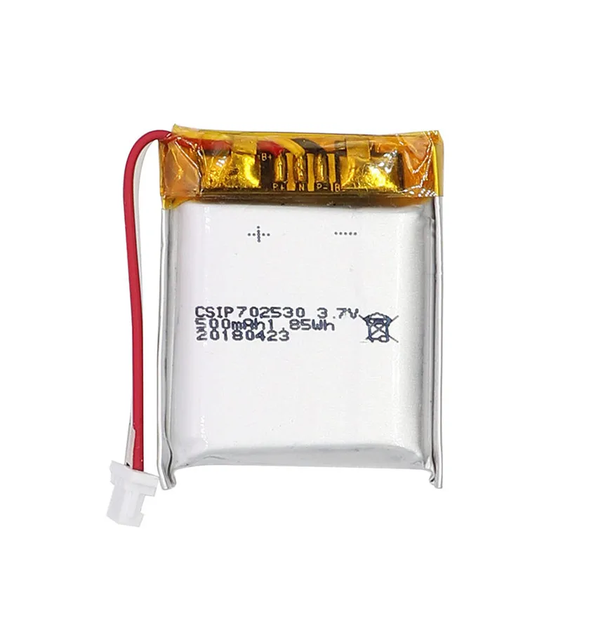
CE ROHS rechargeable 3.7V 500mah battery lipo 702530 lithium polymer battery for Electric Toys 