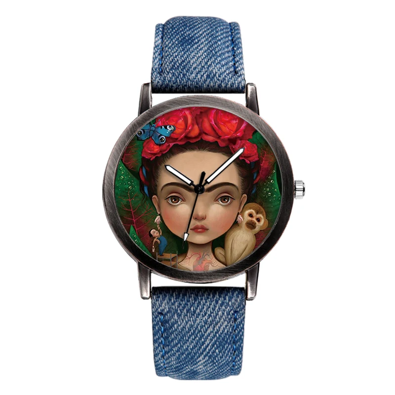 

Cheap Geneva Brand Quartz Watch Fashion Leather Strap Lady Women Watches for Sublimation Custom Printing