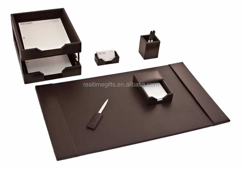faux leather office desk set.jpg