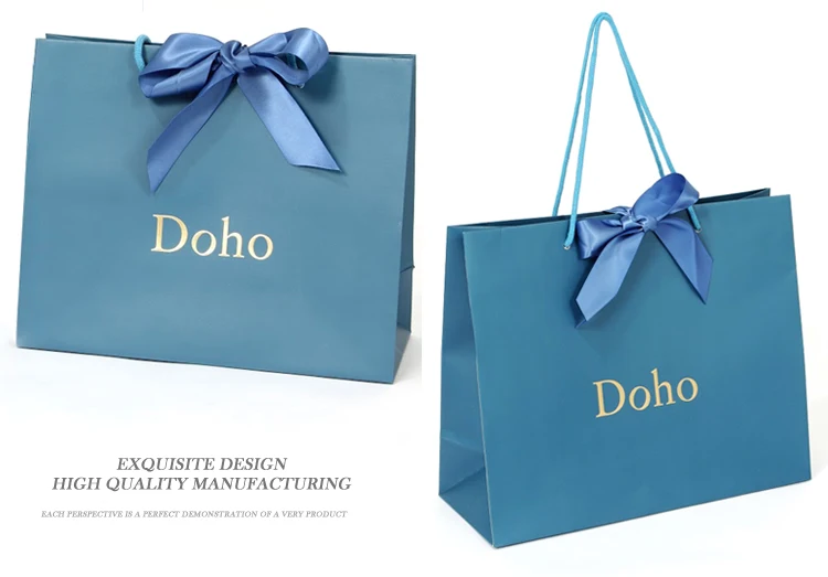 Wholesale Luxury Fashion Custom Handmade Boutique Square Bottom Clothes Shopping Gift Packaging Coated Paper Bag (4).jpg