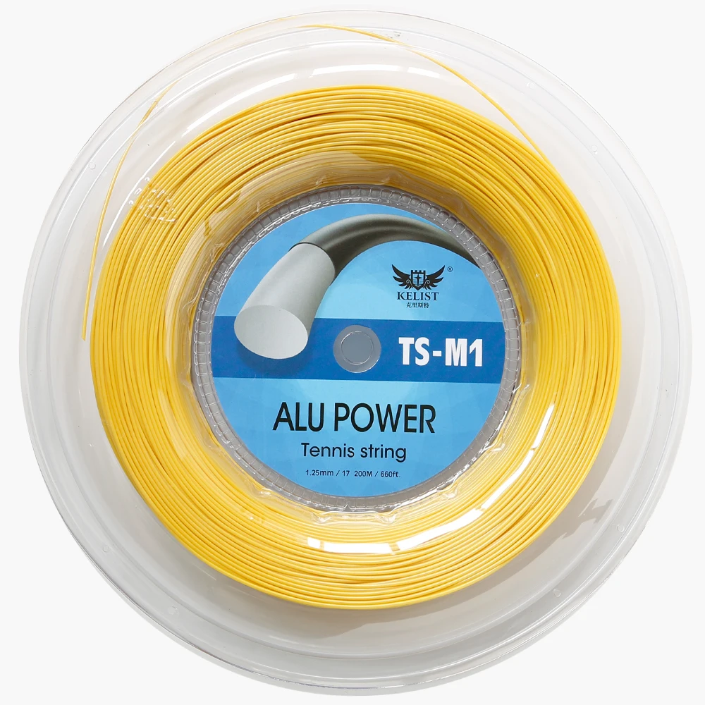 

big banger alu power 1.25mm 200m reel quality polyester tennis string, Gold