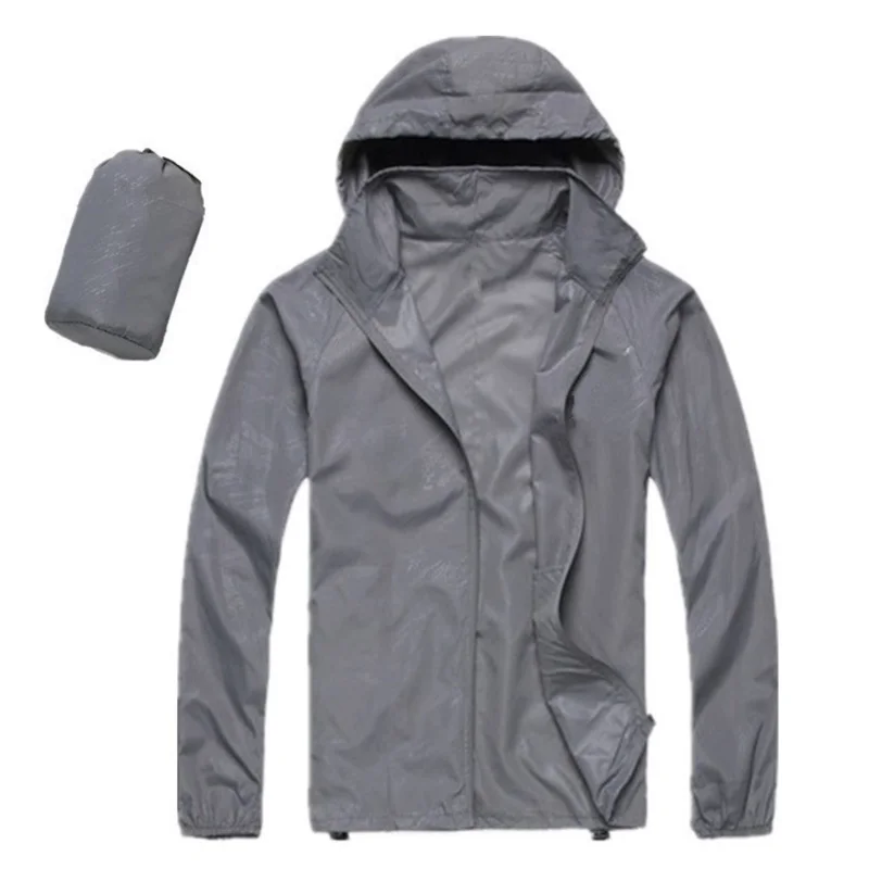 

Men's sun-protective cycling jacket with hood full zipper, 14colors available