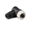 IP67 3pole waterproof angled m12 cable joint