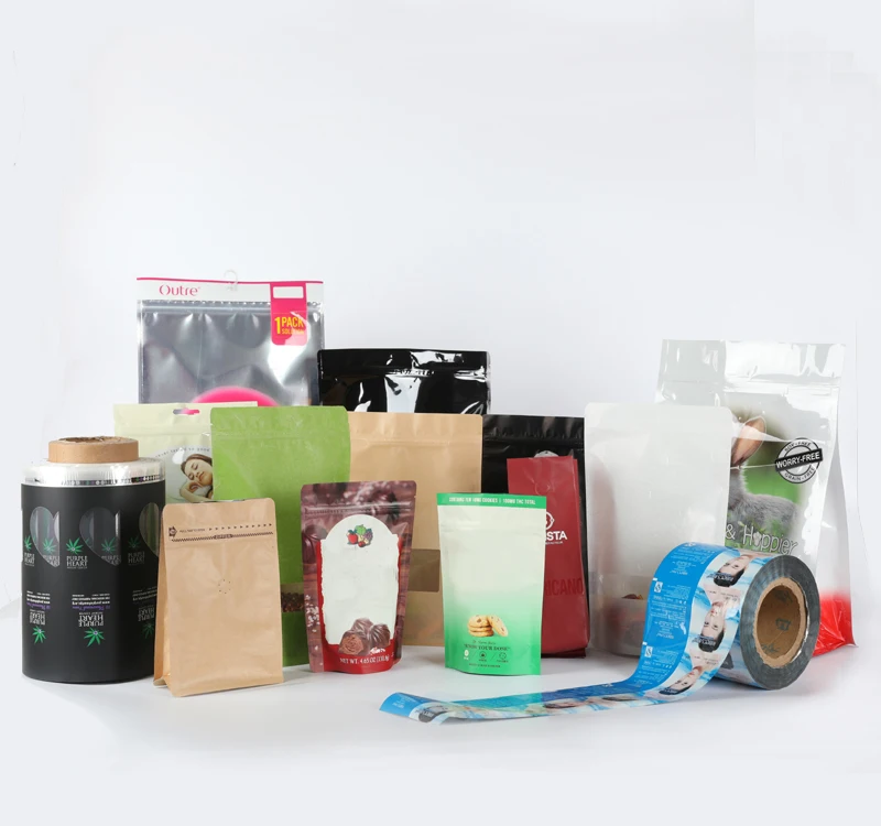 Eco Friendly Food Packaging Bags Rice Paper Packaging With Clear Window