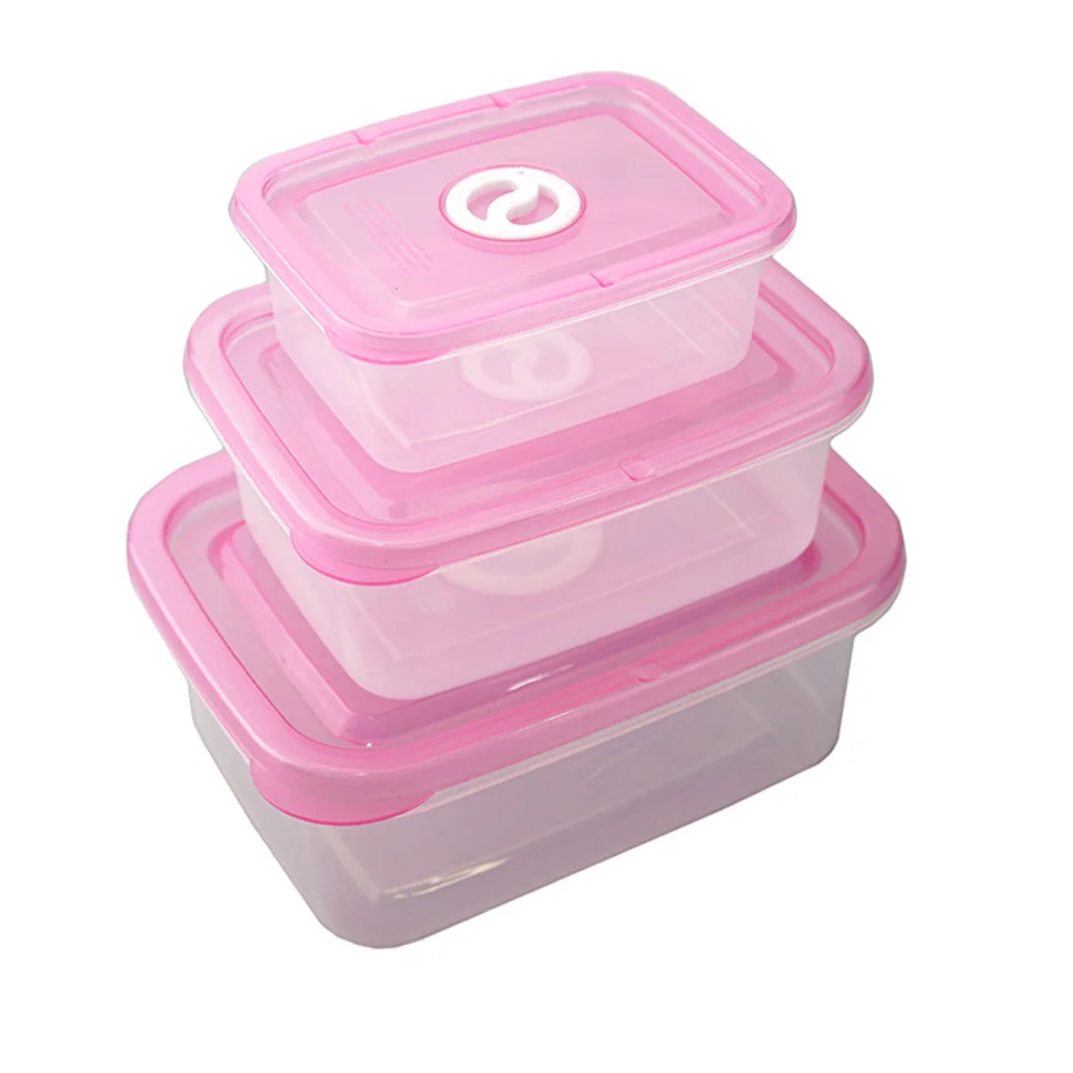

Microwave 3-pcs airtight takeaway food storage container set with lids