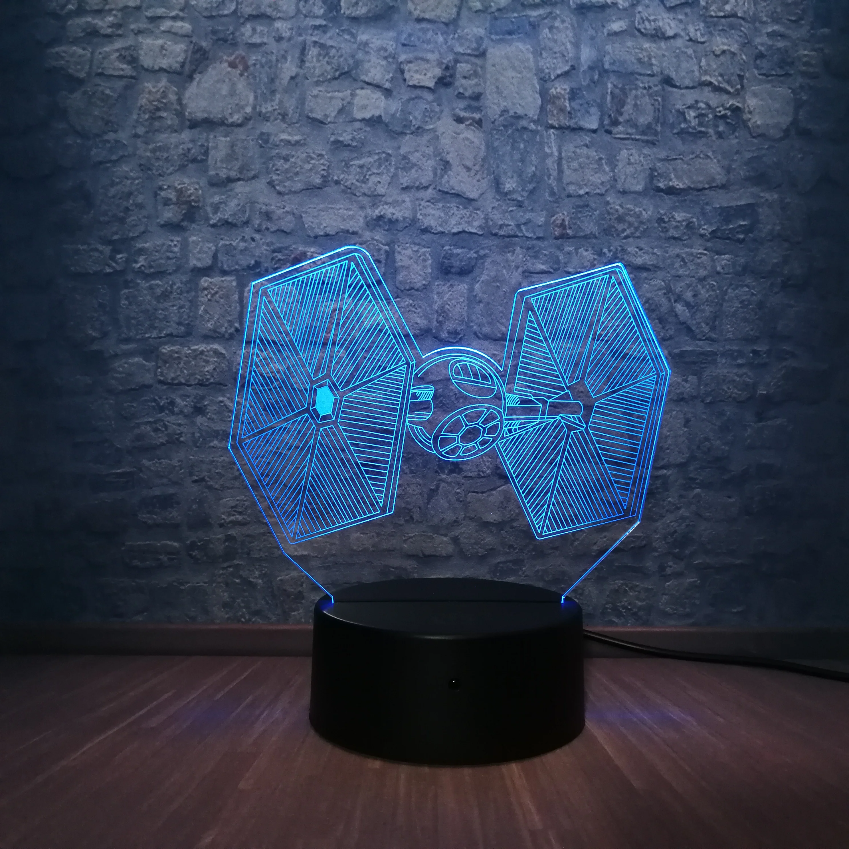 

HOT SALE Vader Tie Fighter Portable Lantern 3D LED Lamp RGB Lighting 7 Color Change Night Light Home Decor Kid Birthday Gift, 7 colors