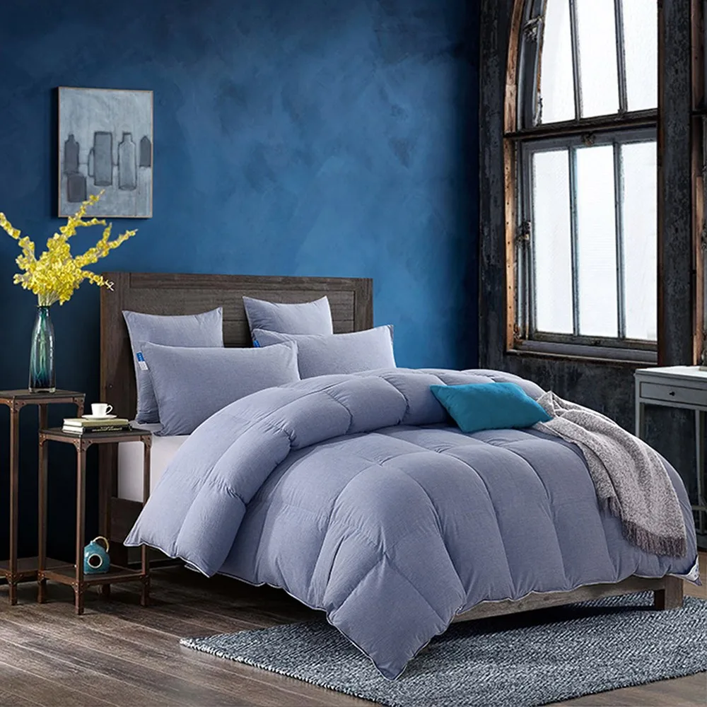 2017 Warm Winter Blue Duvet European Edredon Funda 100 Goose Down