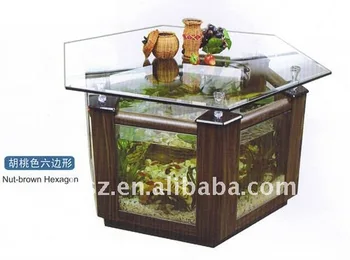 Hexagon Table Fish Tank Aquarium Buy Fish Aquarium Office