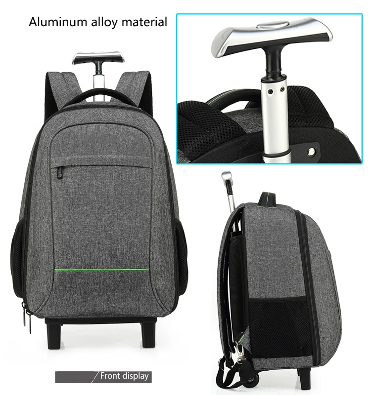 Waterproof Wheeled Rolling Detachable Business Travel Bag 1680d Scratch